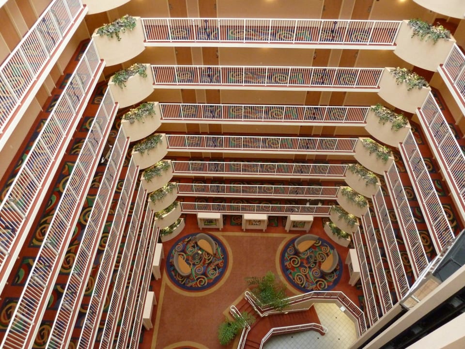 Blick vom Aufzug Hotel Crowne Plaza Orlando Universal