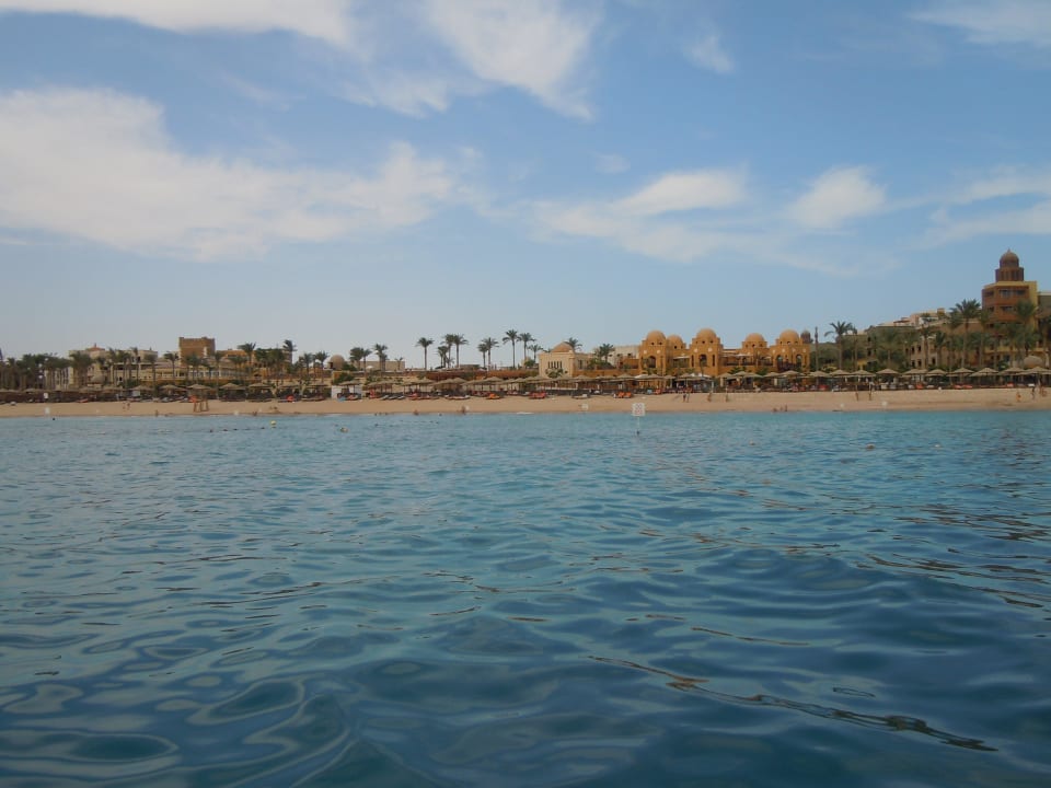 Hotelstrand vom Glastretboot aus gesehen Makadi Spa - Adults only