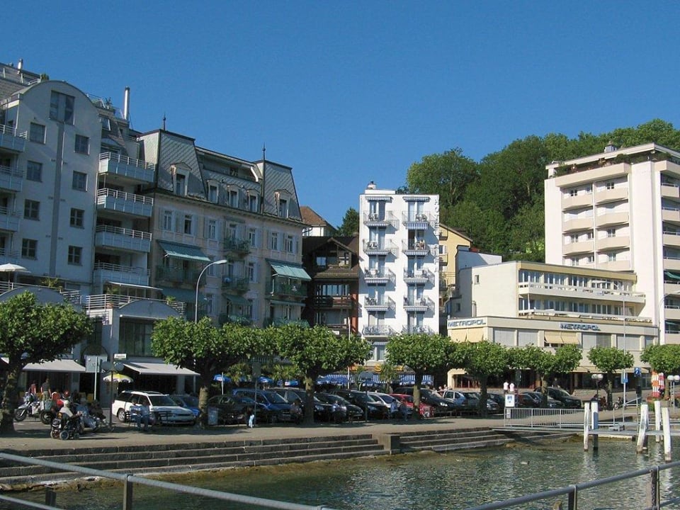 Außenansicht von der Seeseite Hotel Schmid und Alfa am See