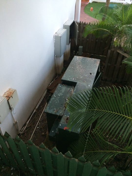 Klimakompressor für den Gebäudeblock neben dem eigenen Zimme Marien Puerto Plata