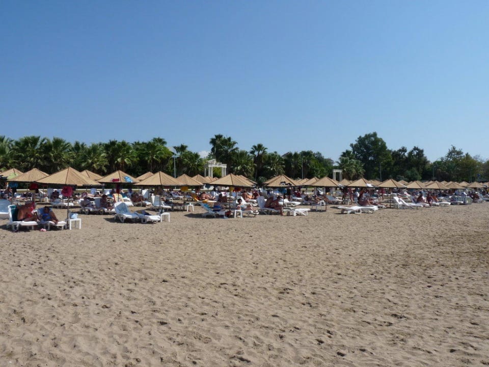 Die typischen Sonnenschirme Hotel Defne Star