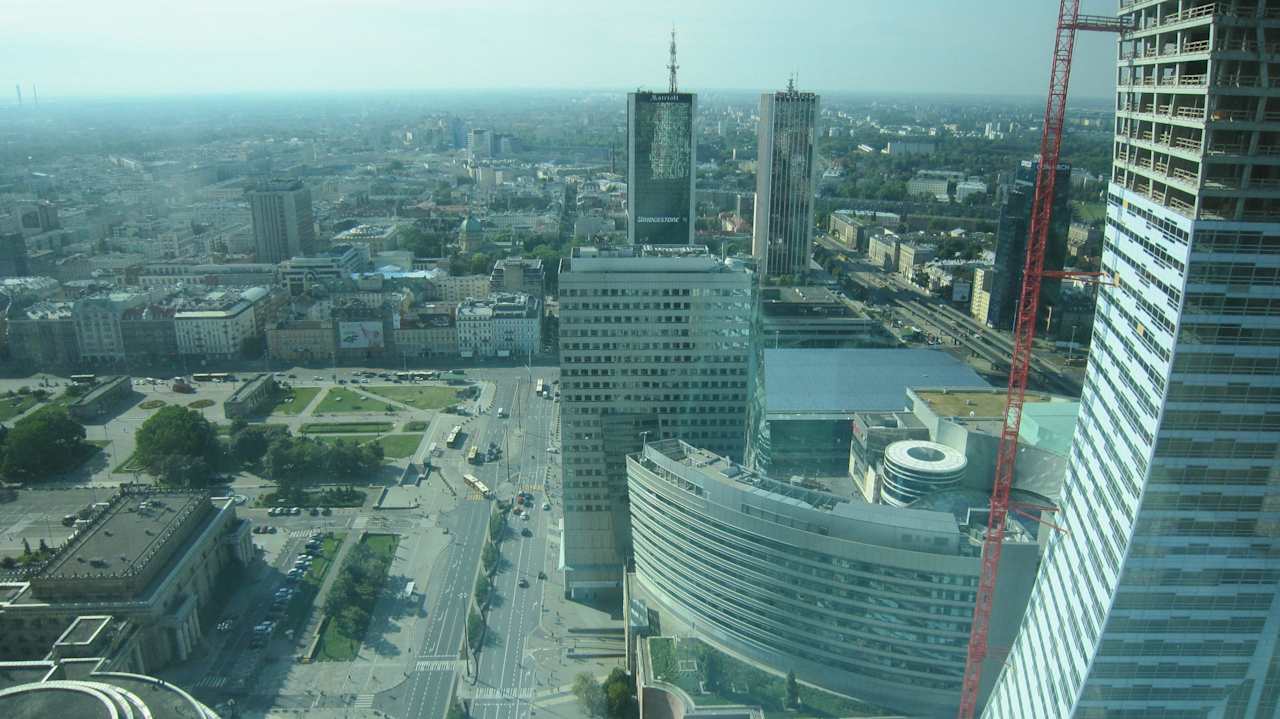 Ausblick vom 42. Stock InterContinental Warszawa