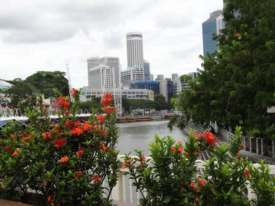 Brücke über den River am Hotel Hotel Novotel Clarke Quay