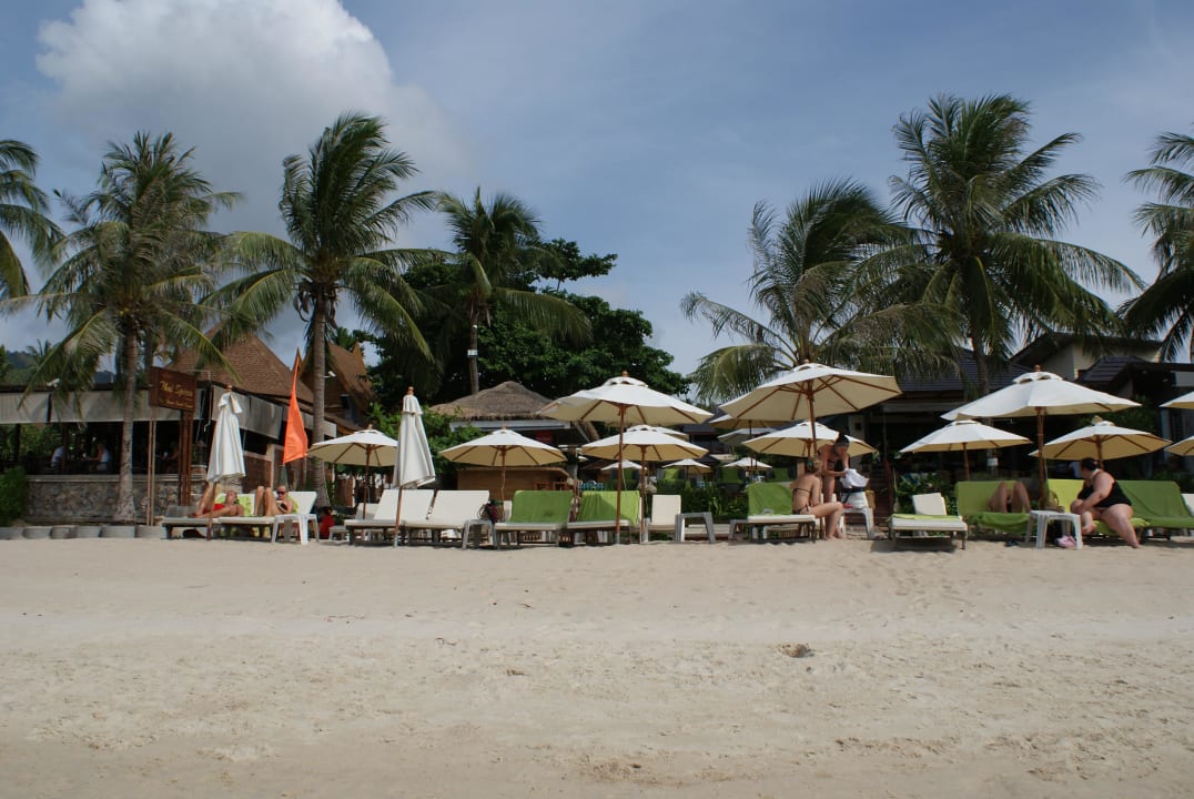 Liegen und Sonnenschirme des Jasmine Resorts Samui Jasmine Resort