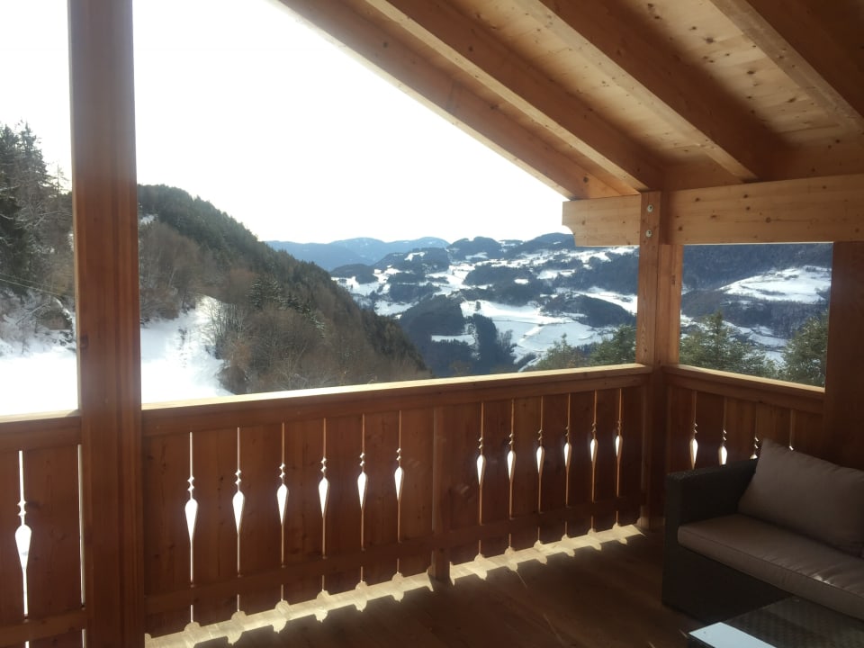 Blick vom Balkon der Wohnung Paradies Apartments Moarlhof
