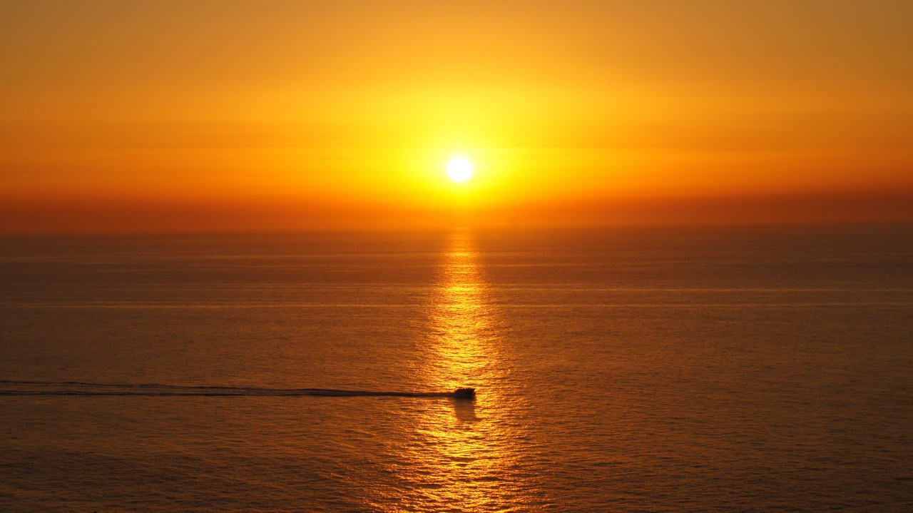Sonnenuntergang vom Balkon aus Hotel Sa Coma de Banyalbufar