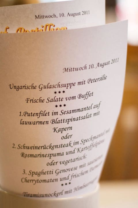 Menü Hotel Brunnenhof