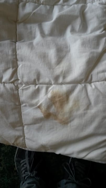 Flecken auf der Bettdecke Hotel Berlin Lichtenberg