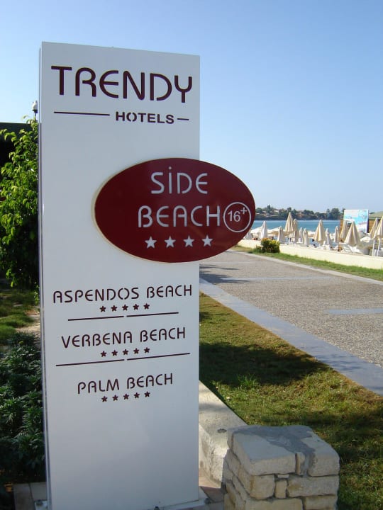 Super Hinweistafel Trendy Side Beach Hotel - Adults only