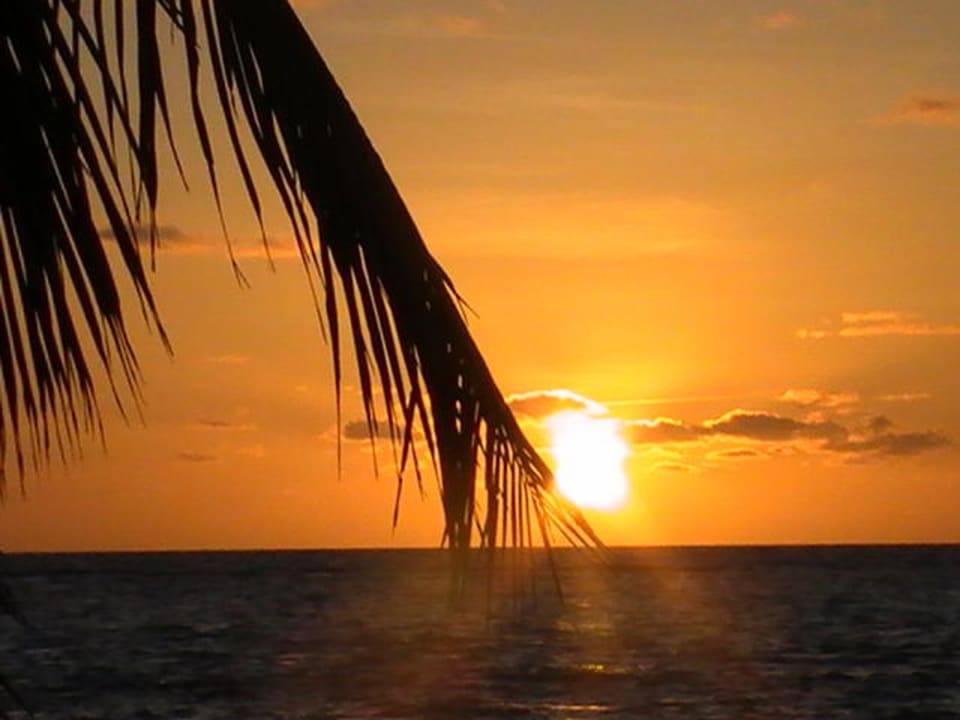 Sonnenuntergang von der Terrasse Summer Island Maldives