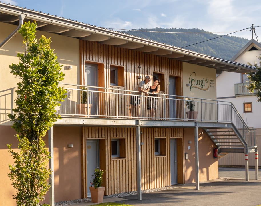 Außenansicht Burgl's Apartmenthaus Nassfeld in Kärnten