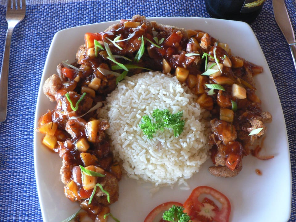 Sweet sour prawns an der Strandbar Hotel Bentota Village