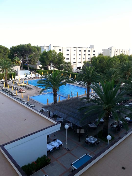 Sicht auf:Pool, Restaurantaußenbreich (überdacht). Millor Sol