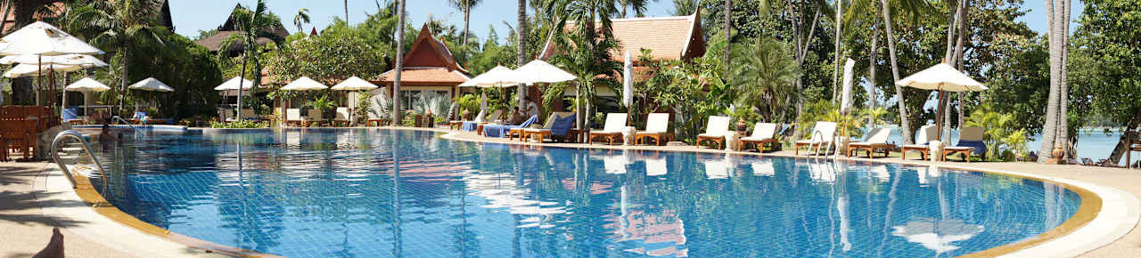 Der neu geflieste Pool Hotel Chaweng Blue Lagoon Resort