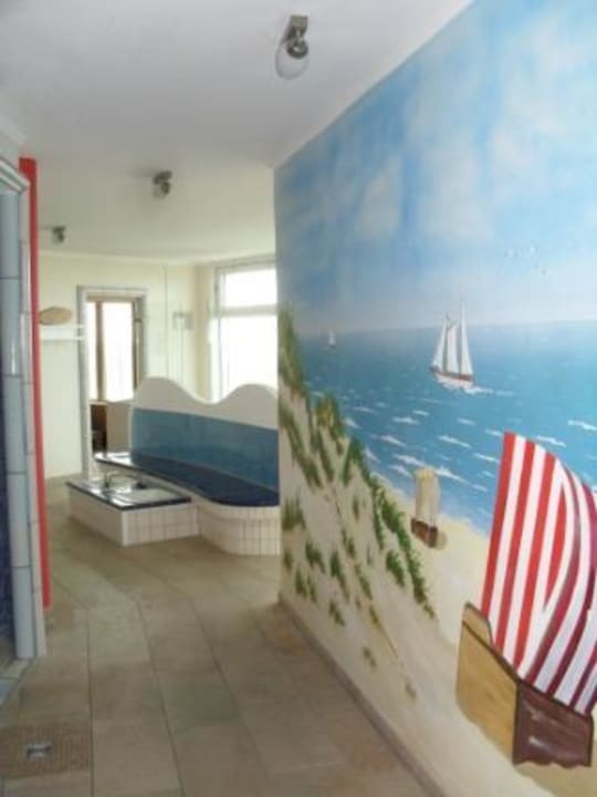 Blick in die Saunalandschaft Hotel Fährhaus