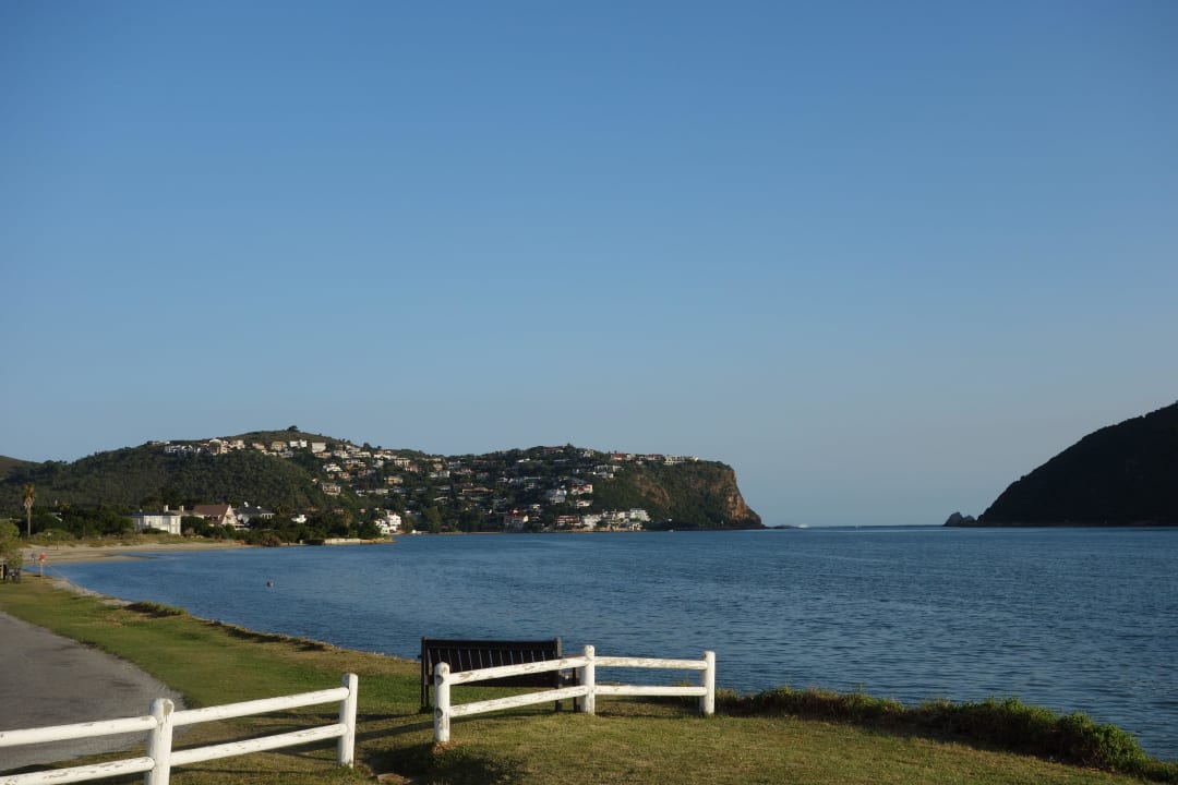 Blick auf die Knysna Heads von Leisure Island aus The Knysna Belle Island Guest House
