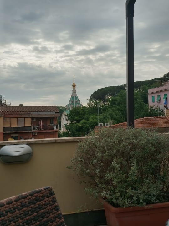 Blick zur griechisch-orthodoxen Kirche Hotel Alessandrino