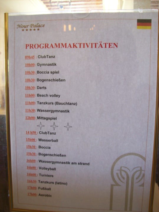 Tagesaktivitäten Nour Palace Resort & Thalasso