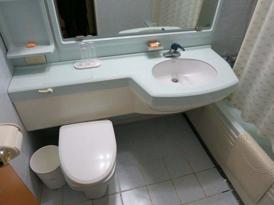 Badezimmer in Plastikoptik Hotel Robero