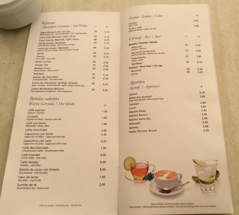 Getränkekarte Bar - Seite 1 Sabina Hotel & Suites