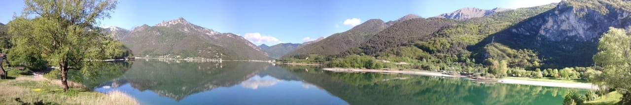 Blick vom Balkon auf den See Hotel San Carlo