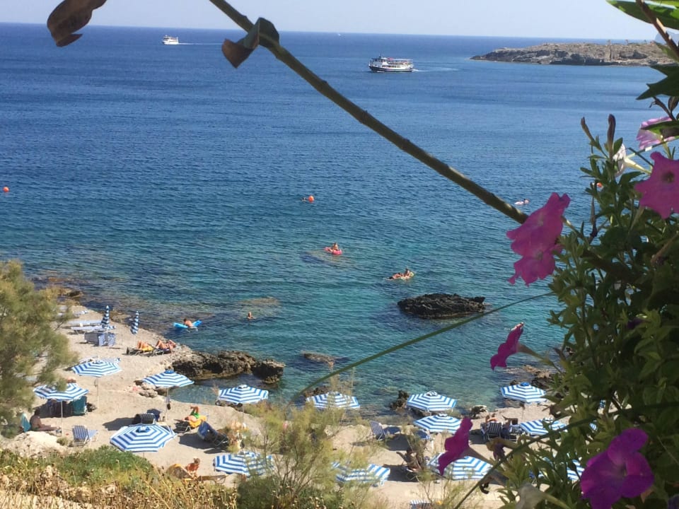 Blick auf den Strand Hotel Kalithea Mare Palace