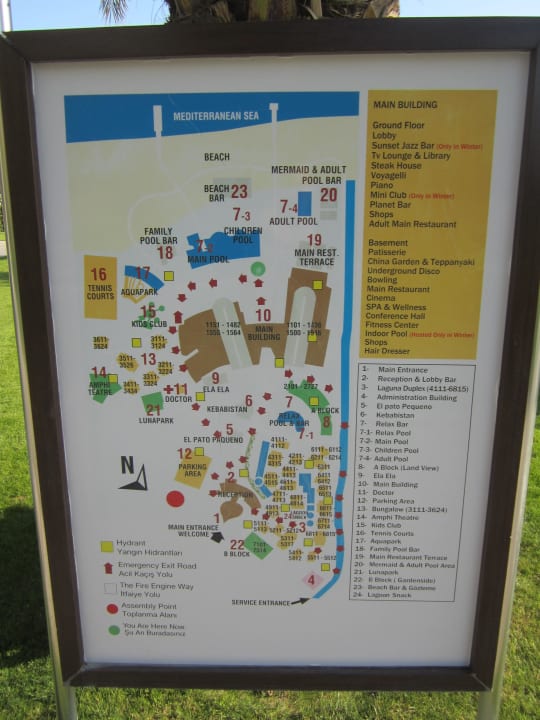 Lageplan Voyage Belek Golf & Spa