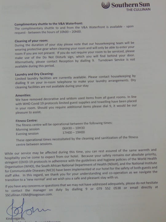 Sonstiges Hotel Southern Sun The Cullinan