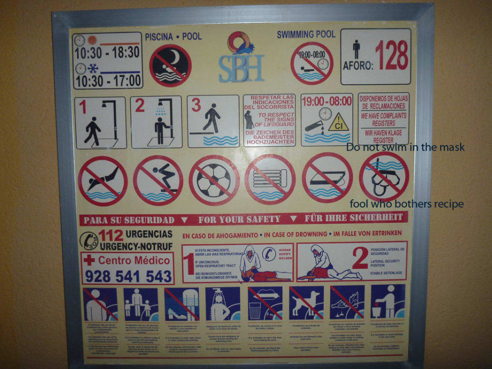 Stupid rules SBH Club Paraiso Playa