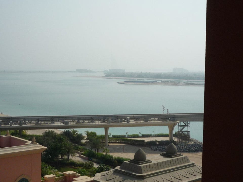 Von unserem Zimmer Blick Richtung Dubai Zentrum Atlantis, The Palm