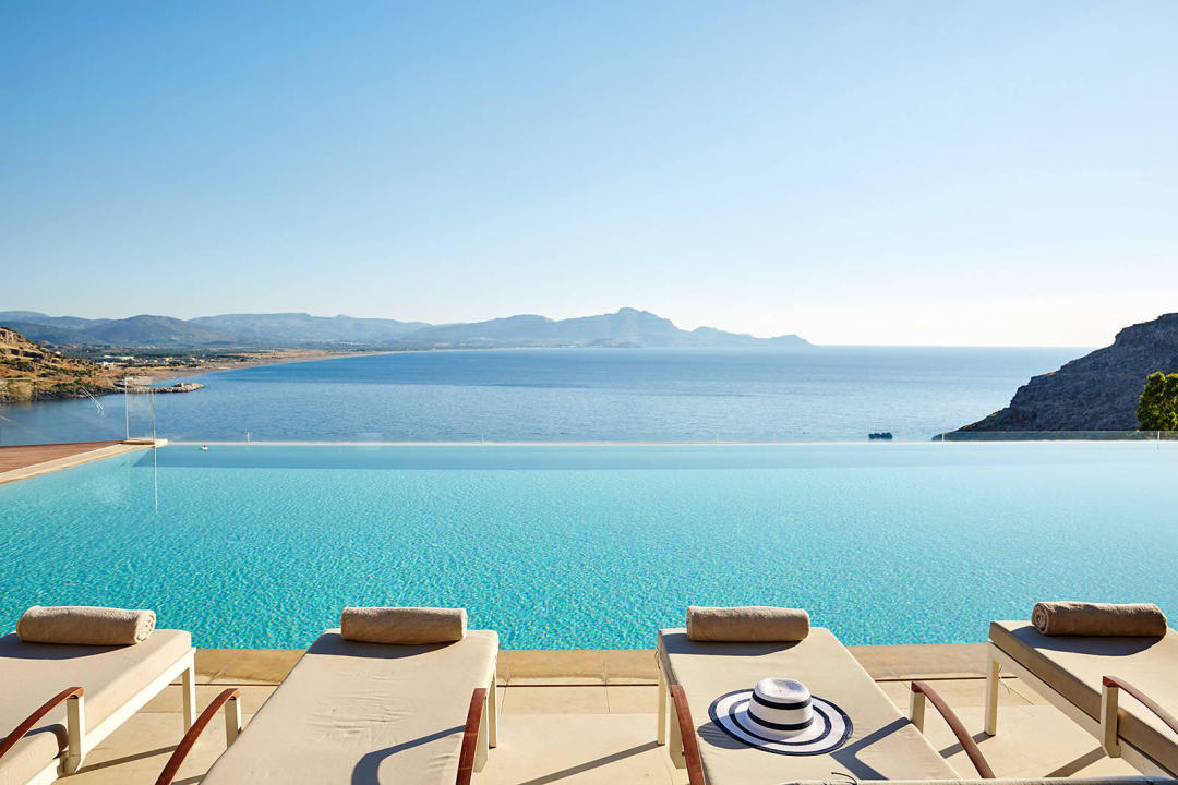 Main pool Lindos Blu, Luxury Hotel & Suites - Adults only