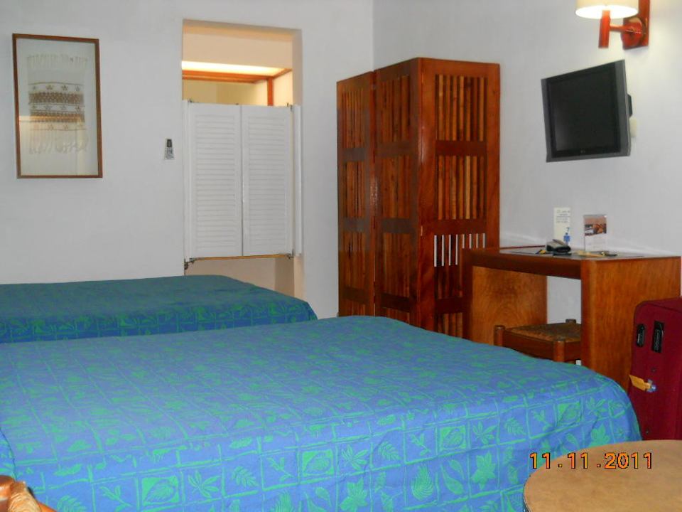 Blick in unser ebenerdiges Zimmer Hotel Mision Palenque