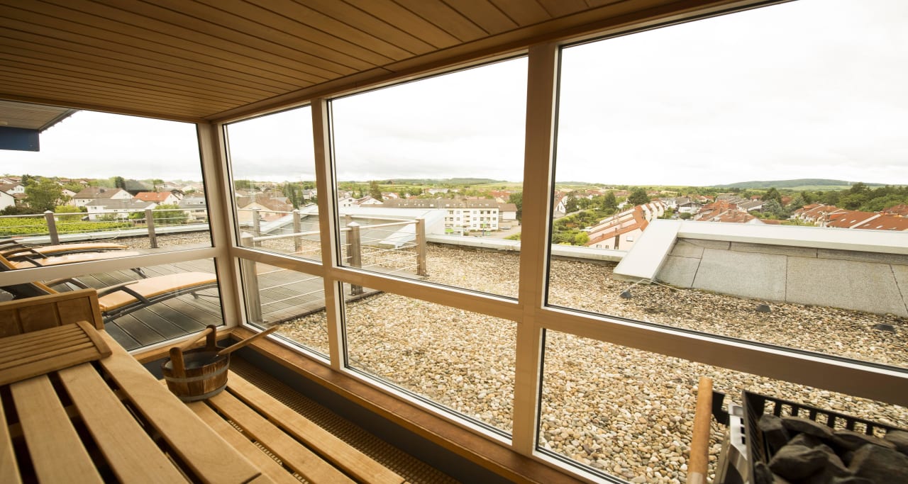 Ausblick Panoramasauna Best Western Plus Palatin Kongresshotel