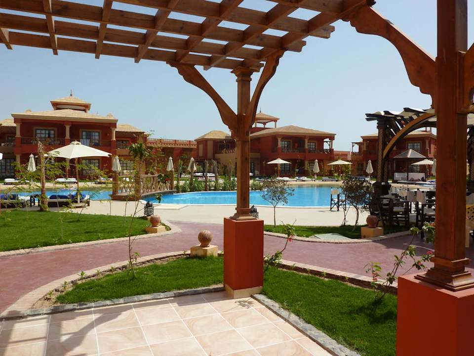 Ausblick von der Terrasse Pickalbatros Alf Leila Wa Leila Resort - Neverland Hurghada