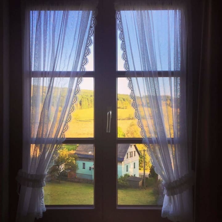 Ausblick Zimmer Pension Rotes Haus