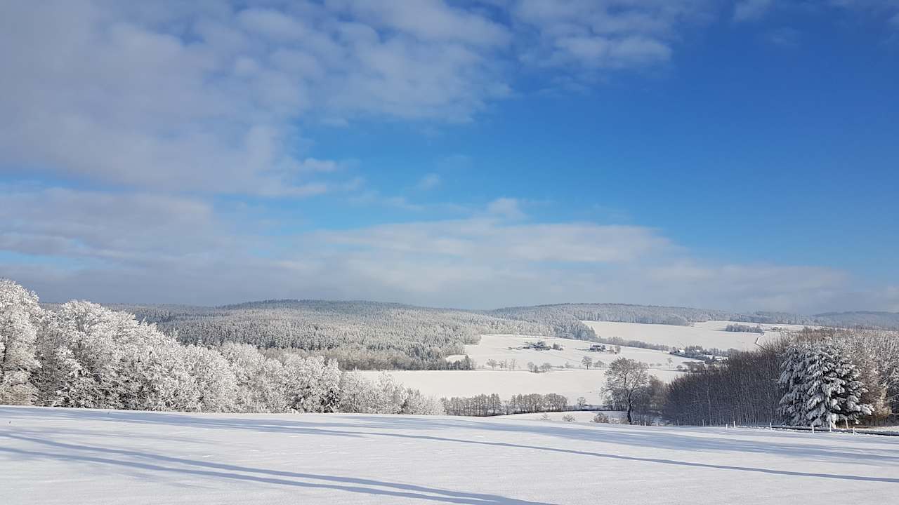 Ausblick Ferienwohnung Flöhatalblick