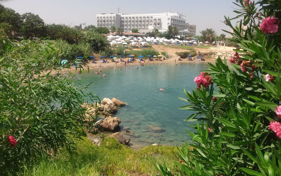 Kleine, aber feine Badebucht Crystal Springs Beach Hotel