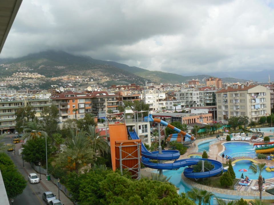 Ausblick vom Restaurant im 5. Stock Hotel Aslan City Kleopatra