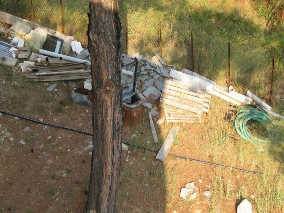 Reste der Bauarbeiten Hotel Tsigoura Thassos