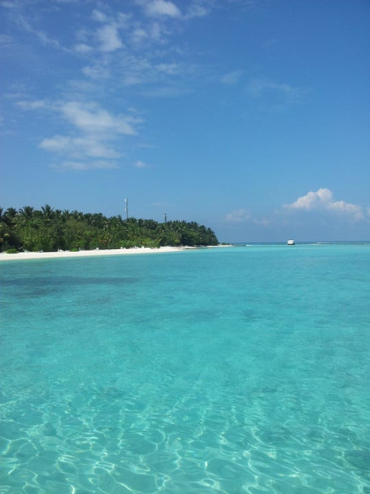 Ausblick vom Steg Summer Island Maldives