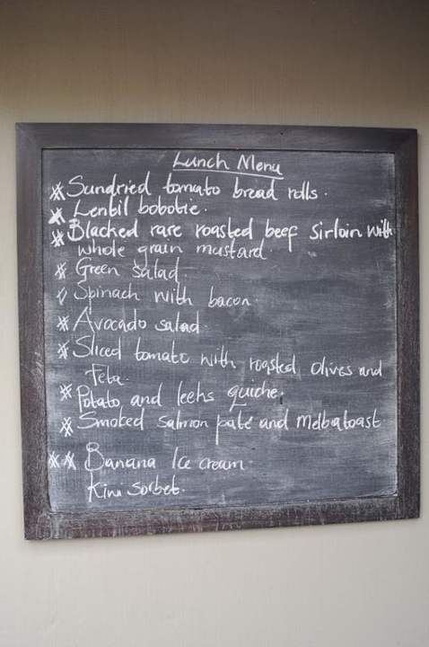 Speisekarte Hotel Phinda Mountain Lodge