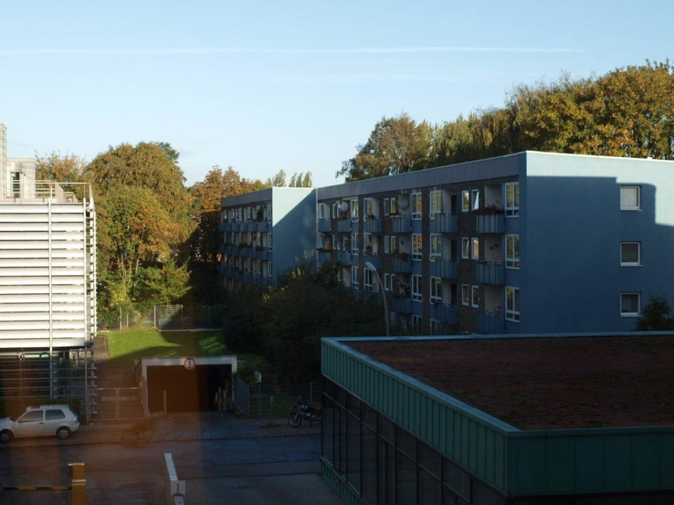 Ausblick vom Zimmer in den Innenhof Novotel Hamburg City Alster