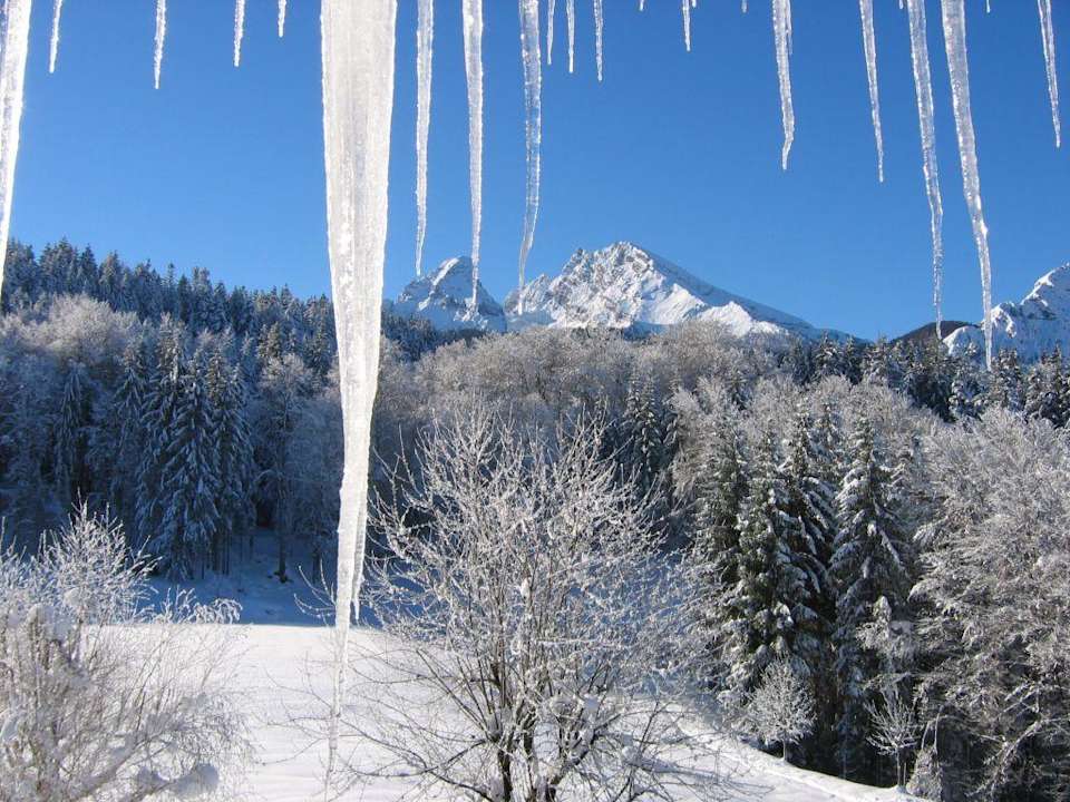 Blick auf den Watzmann vom Balkon Alm- & Wellnesshotel Alpenhof