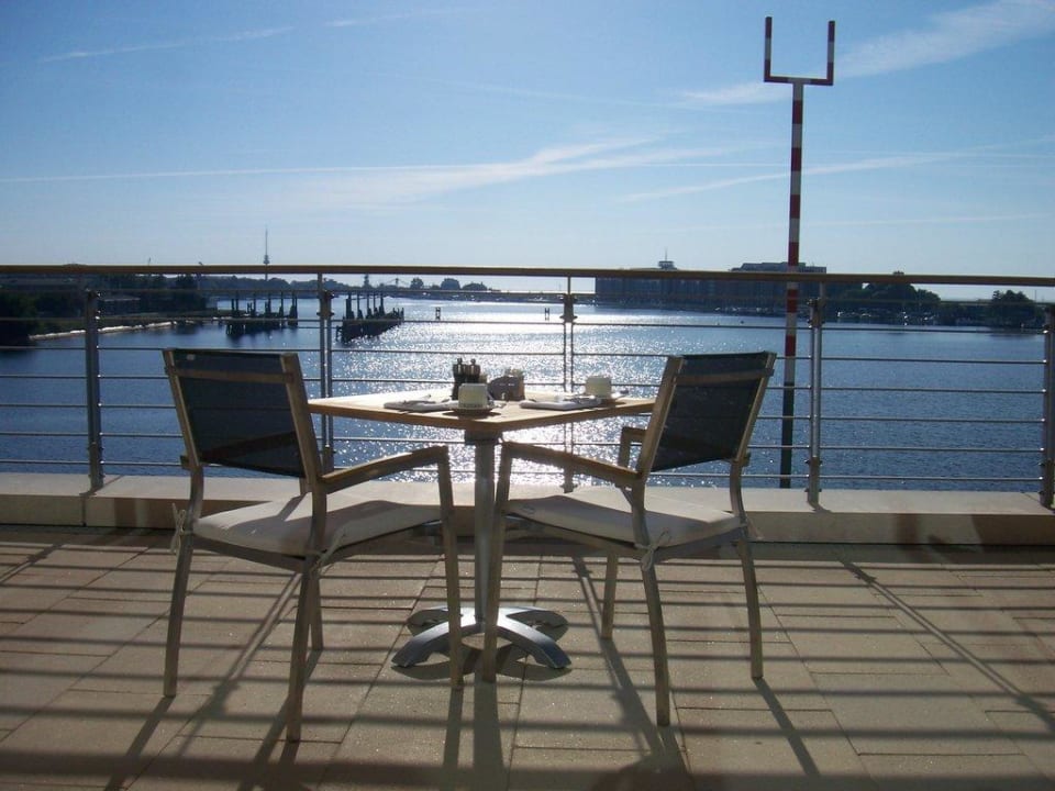 Ausblick beim Frühstück ATLANTIC Hotel Wilhelmshaven