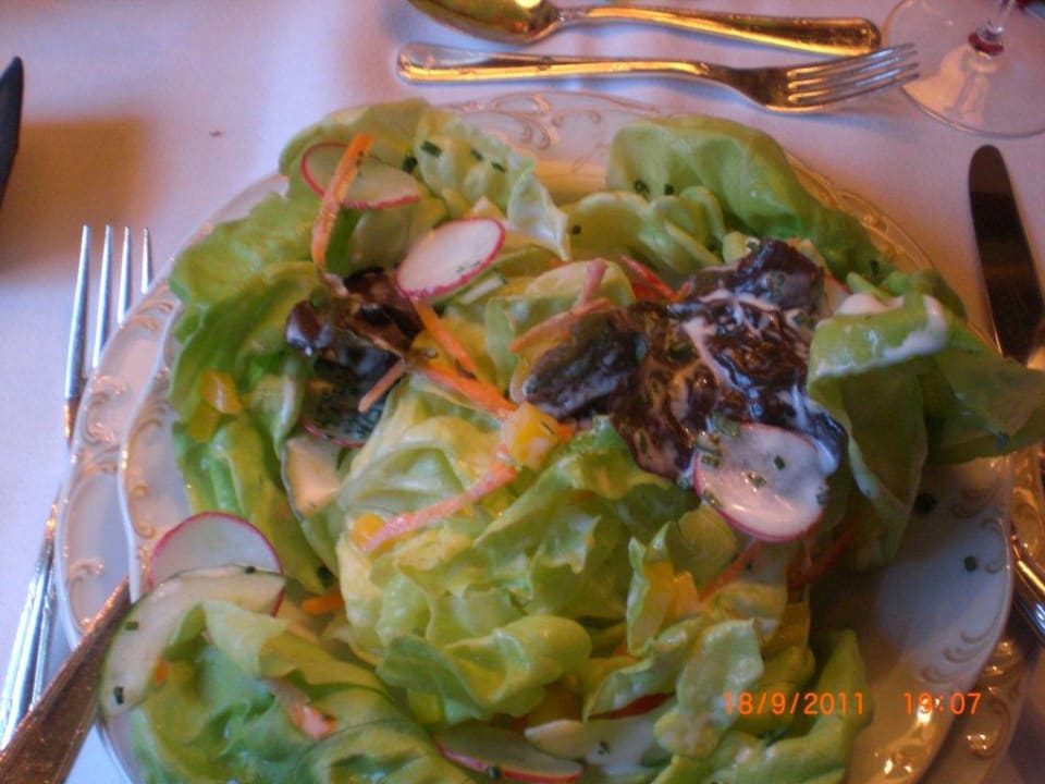 Salatteller Relais Chateaux Jagdhof Glashütte