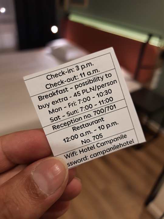 Zimmer Hotel Convictus Cracovia for business & travellers