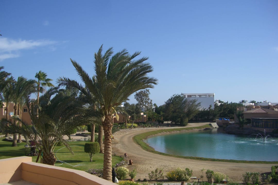Blick zu den Lagunen am Restaurant Club Paradisio El Gouna, Red Sea
