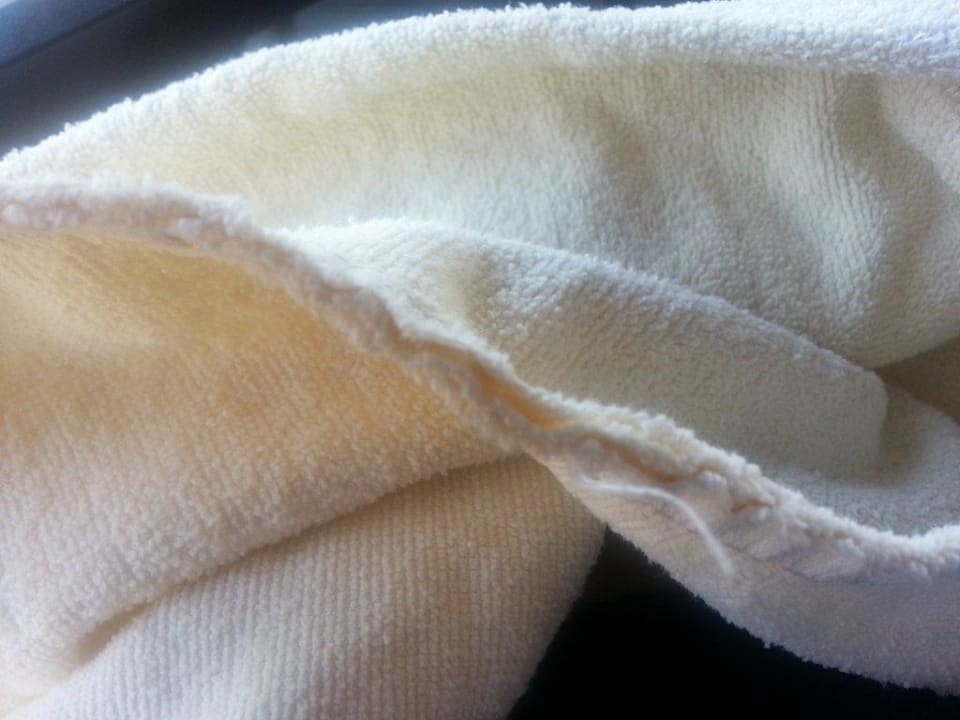 Ein verschlissenes Handtuch leider nicht so selten Aydinbey Kings Palace & Spa