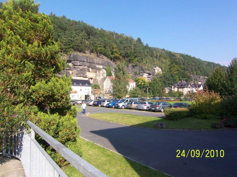 Blick vom Balkon Parkhotel Bad Schandau