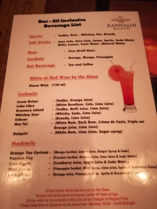 Gastro Adaaran Club Rannalhi - All Inclusive